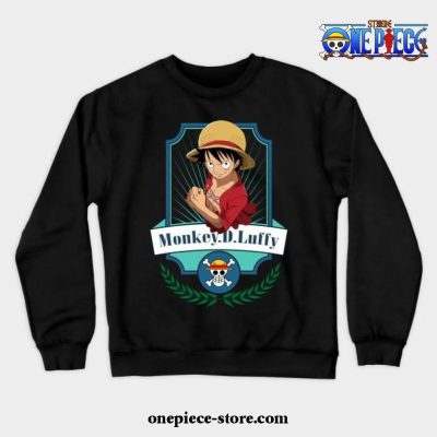 One Piece Anime - Monkey D Luffy Crewneck Sweatshirt Ver 4 Black / S