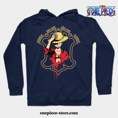 One Piece Anime - Monkey D Luffy Hoodie 02 Navy Blue / S