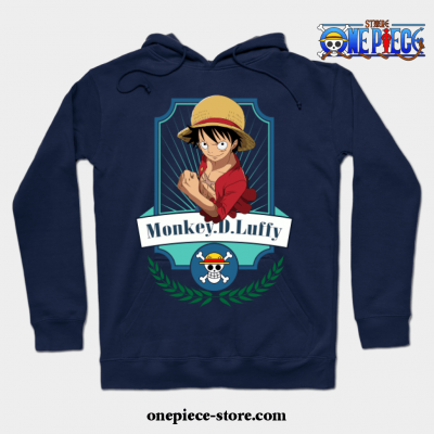 One Piece Anime - Monkey D Luffy Hoodie Navy Blue / S