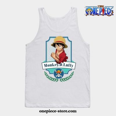 One Piece Anime - Monkey D Luffy Tank Top White / S