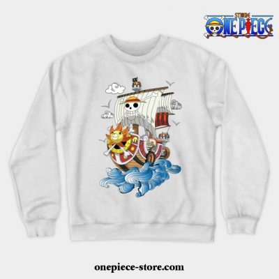 One Piece Anime - Thousand Sunny Crewneck Sweatshirt White / S