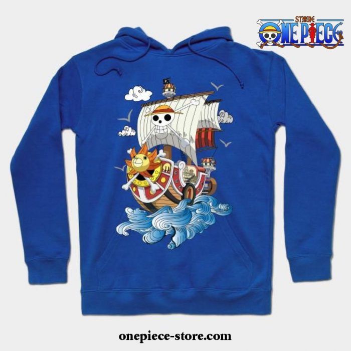 One Piece Anime - Thousand Sunny Hoodie Blue / S