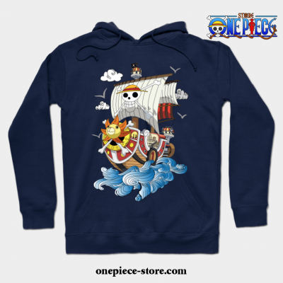 One Piece Anime - Thousand Sunny Hoodie Navy Blue / S