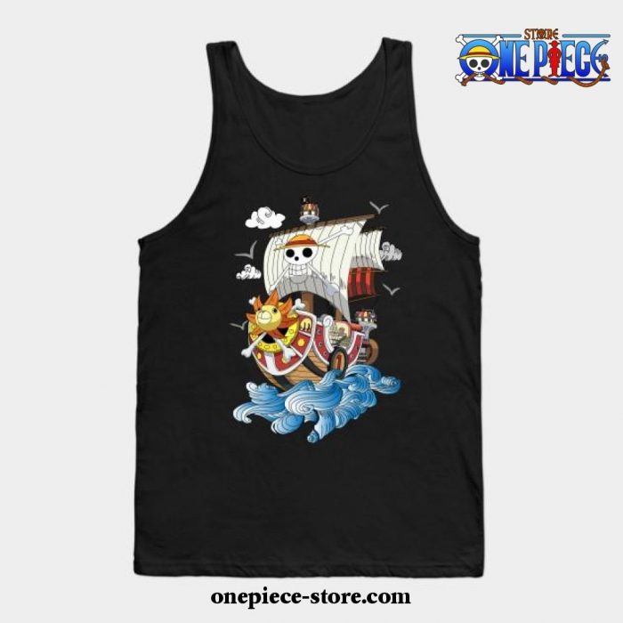 One Piece Anime - Thousand Sunny Tank Top Black / S