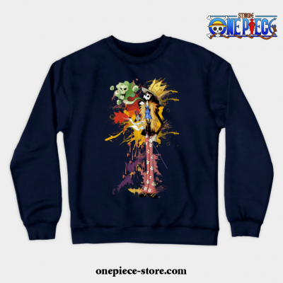 One Piece Art Work Crewneck Sweatshirt Navy Blue / S