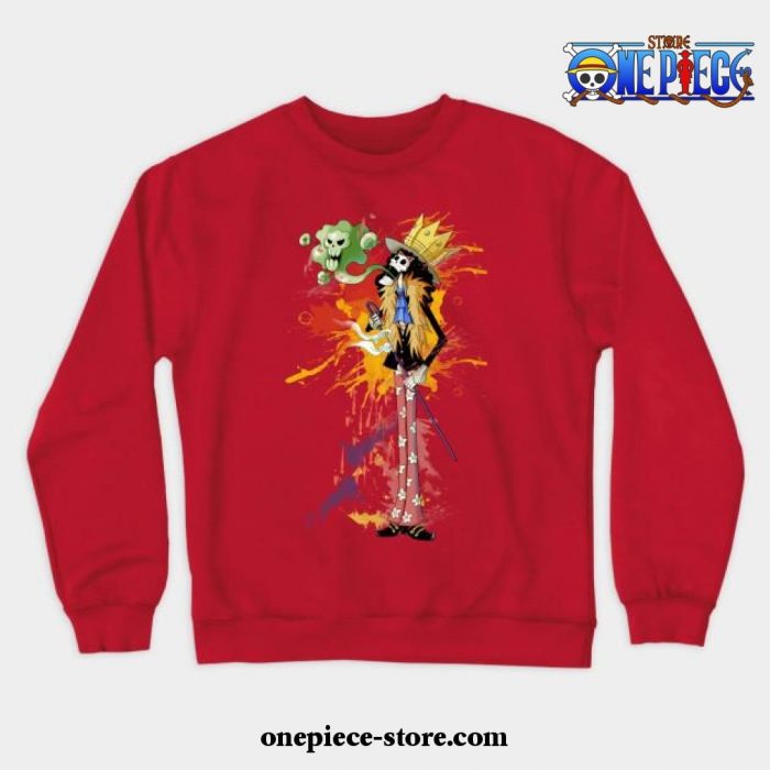 One Piece Art Work Crewneck Sweatshirt Red / S