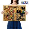 One Piece Character Profile Kraft Paper Poster