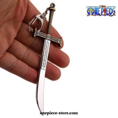 One Piece Dracule Mihawk Shichibukai Hawk Eyes Sword Yoru Keychain