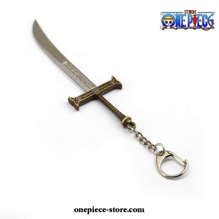 One Piece Dracule Mihawk Shichibukai Hawk Eyes Sword Yoru Keychain