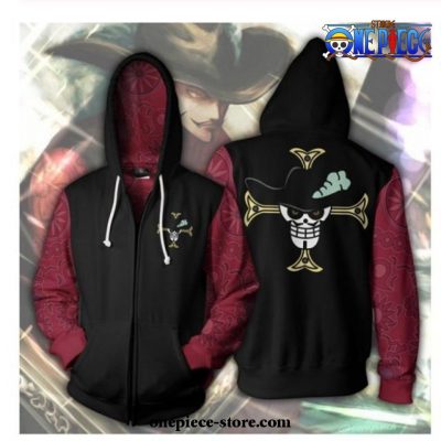 One Piece Dracule Mihawk Zipper Hoodie Jacket Cosplay