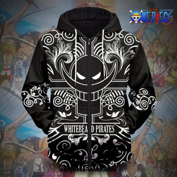 One Piece Edward Newgate Zip Up Hoodie Cosplay With Zipper / Xxxl