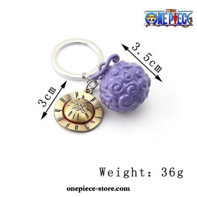 One Piece Keychain - Ace Law Devil Fruit Metal Pendant Key Chain