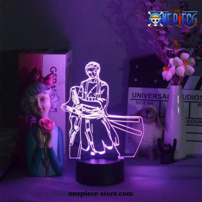 One Piece Lamp - Cool Roronoa Zoro Figurine 3D Led 7 Color No Remote