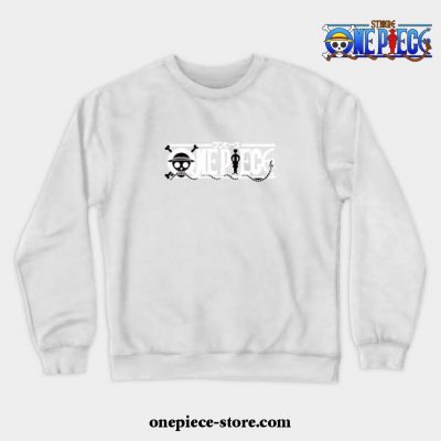 One Piece Logos Crewneck Sweatshirt White / S