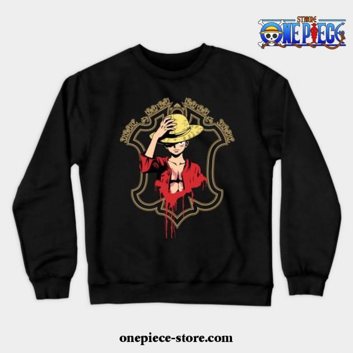 One Piece - Luffy Crewneck Sweatshirt Ver2 Black / S