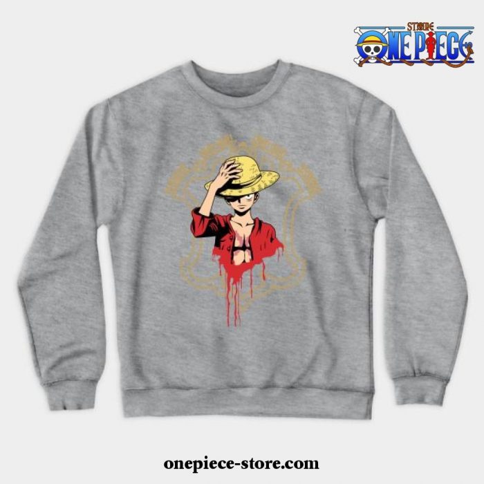 One Piece - Luffy Crewneck Sweatshirt Ver2 Gray / S