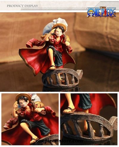 One Piece Luffy Mihawk Statue Action Figure