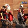 One Piece Luffy Mihawk Statue Action Figure