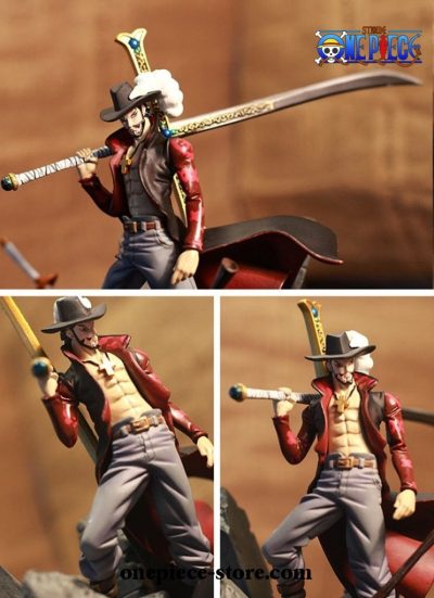 One Piece Luffy Mihawk Statue Action Figure