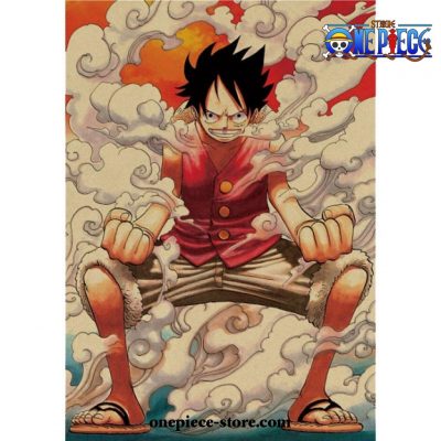 One Piece Luffy Smoke Kraft Paper Poster