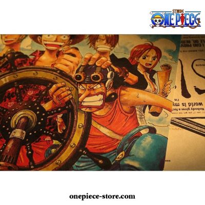 One Piece Luffy Team Kraft Paper Poster