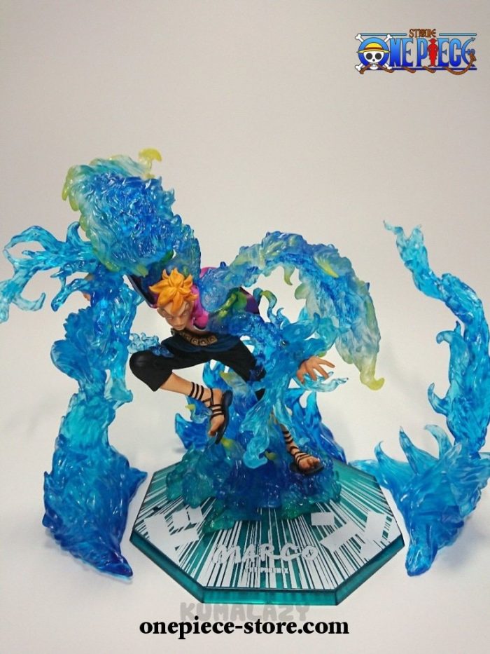 One Piece Marco Led Light Effect Fire Phoenix Pvc Action Figure With