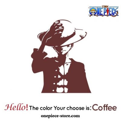 One Piece Monkey D. Luffy Funny Car Sticker Coffee / S 12Cm X 14Cm