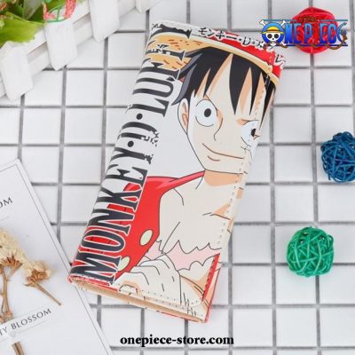 One Piece Monkey D. Luffy Purse Long Leather Wallet Style 3