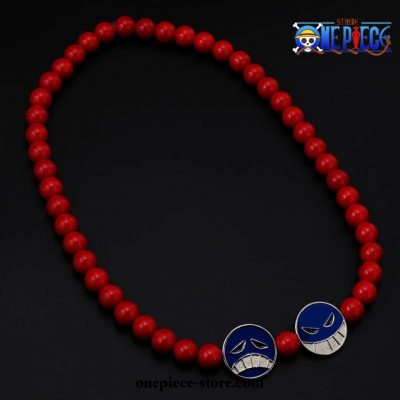 One Piece Portgas D. Ace Red Beads Necklace