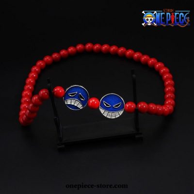 One Piece Portgas D. Ace Red Beads Necklace