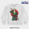 One Piece -Roronoa Zoro Crewneck Sweatshirt White / S