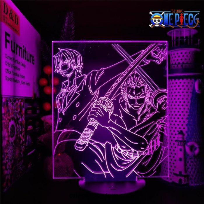 One Piece Sanji + Zoro 3D Led Lamp