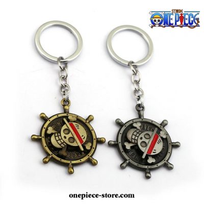 One Piece Skull Rudder Model Keychain