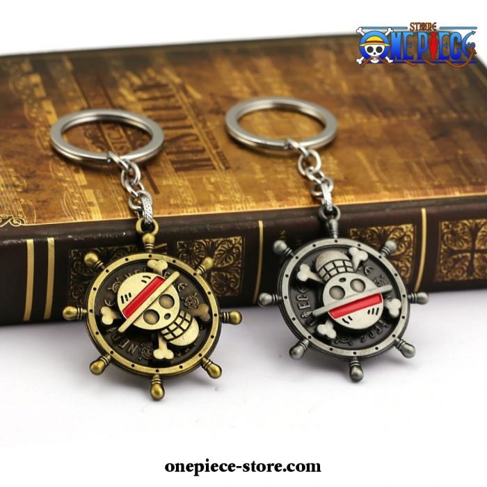 One Piece Skull Rudder Model Keychain