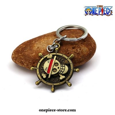 One Piece Skull Rudder Model Keychain