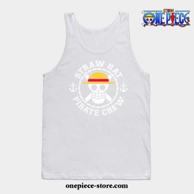 One Piece Straw Hat Crew Tank Top White / S