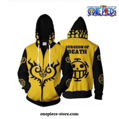 One Piece Surgeon Of Death Zipper Hoodie Jacket Cosplay