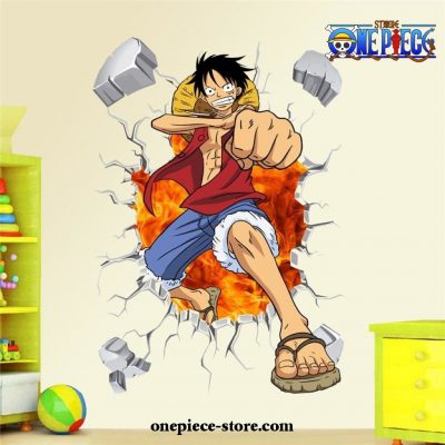 One Piece Wall Sticker Luff Break Out 3D Decal House Decor