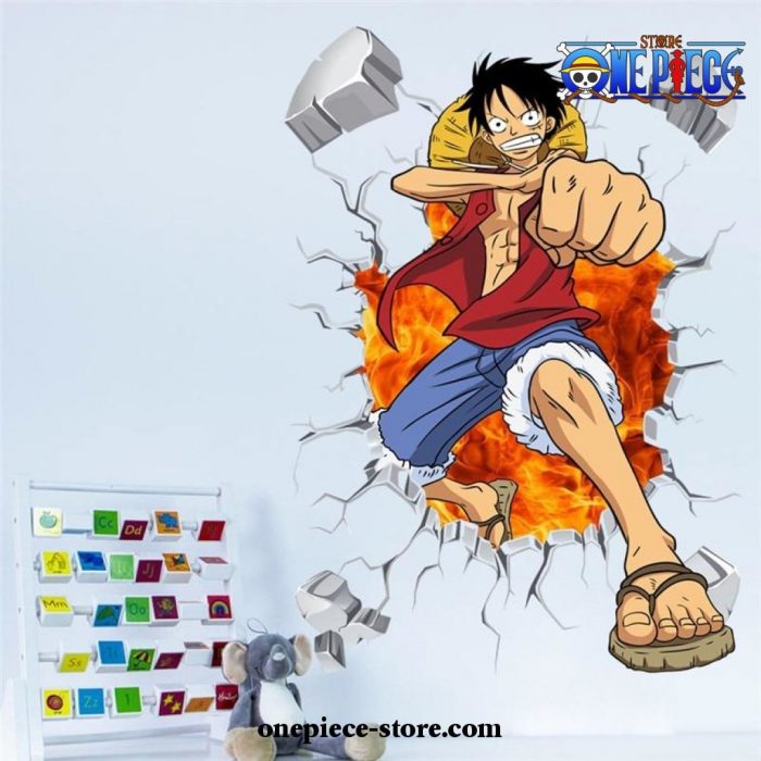 One Piece Wall Sticker Luff Break Out 3D Decal House Decor