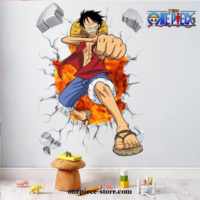 One Piece Wall Sticker Luff Break Out 3D Decal House Decor