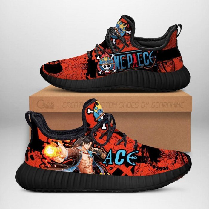 Portgas D. Ace Reze Shoes One Piece Anime Shoes Fan Gift Idea TT04 Men / US6 Official One Piece Merch