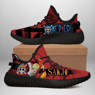 Sanji Yeezy Shoes One Piece Anime Shoes Fan Gift TT04 Men / US6 Official One Piece Merch