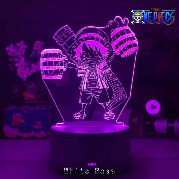 So Cute Monkey D. Luffy Figure 3D Illusion Night Light Led Lamp White / 7 Color No Remote