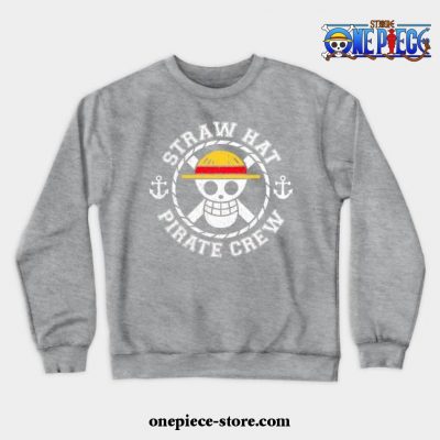 Straw Hat Crew Crewneck Sweatshirtver1 Gray / S