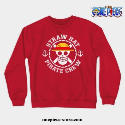 Straw Hat Crew Crewneck Sweatshirtver1 Red / S