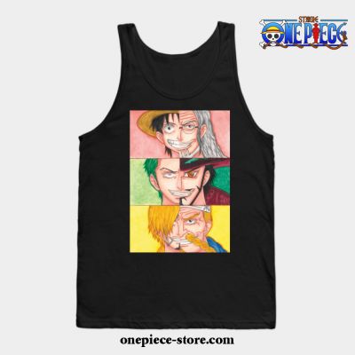 Straw Hats Trio Splits Tank Top Black / S