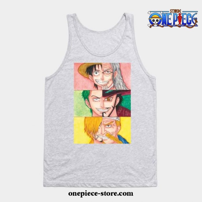 Straw Hats Trio Splits Tank Top Gray / S