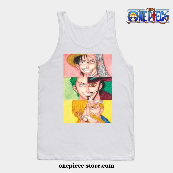 Straw Hats Trio Splits Tank Top White / S