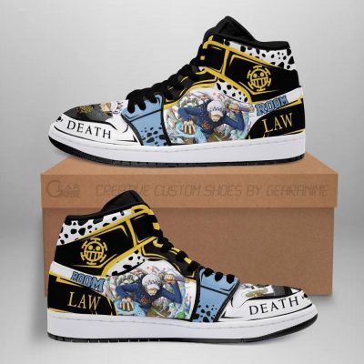 Trafalgar D. Water Law Sneakers One Piece Anime Shoes Fan Gift MN06 Men / US6.5 Official One Piece Merch