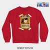 Vintage One Piece Bounty Monkey D Luffy Poster Crewneck Sweatshirt Red / S